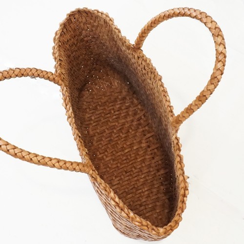 【定価42900円】　ムジカヴィータ 水牛革 手編みメッシュ　トートバッグ 水牛革】手編みメッシュ トートバッグ ラウンドボトム Sサイズ