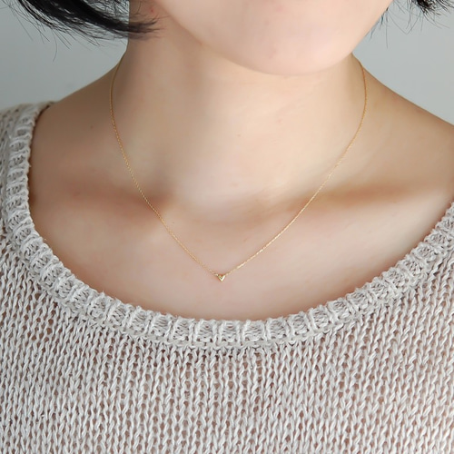 ハート K18YG プチネックレス ネックレス・ペンダント Toumeina