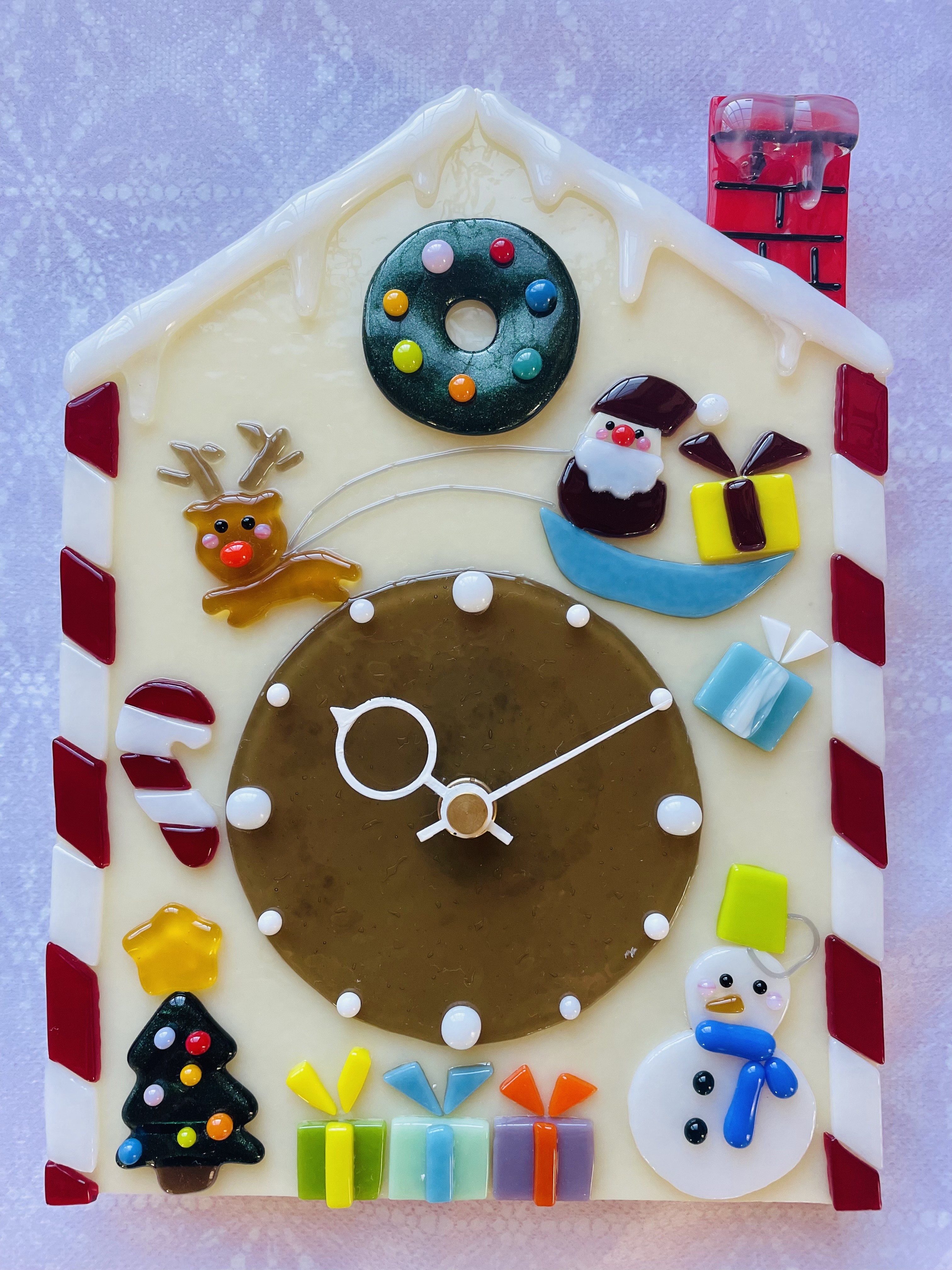 【即納品】お菓子のガラス時計　Creema限定クリスマス2023