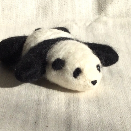 パンダの昼寝 羊毛フェルト 羊毛 ZOO 動物園 羊毛フェルト CYB 通販