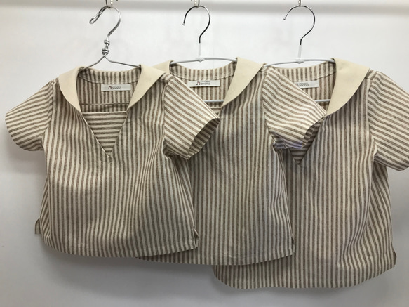 プルオーバーのセーラーシャツ(半袖)(100) 1枚目の画像