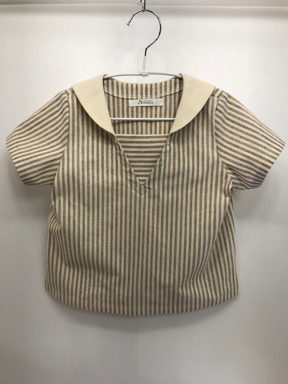 プルオーバーのセーラーシャツ(半袖)(100) 2枚目の画像