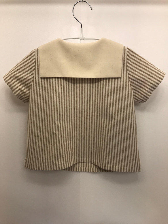 プルオーバーのセーラーシャツ(半袖)(100) 4枚目の画像