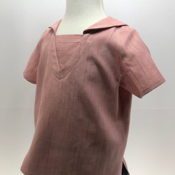 プルオーバーのセーラーシャツ(半袖)(90) 2枚目の画像