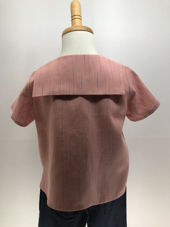 プルオーバーのセーラーシャツ(半袖)(90) 3枚目の画像