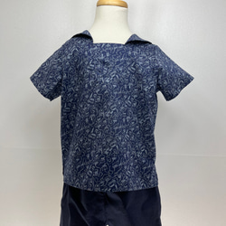 プルオーバーのセーラーシャツ(半袖)(100) 2枚目の画像