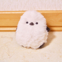 真っ白ふわふわシマエナガ 羊毛フェルト mio＊momalulu 通販 7925482