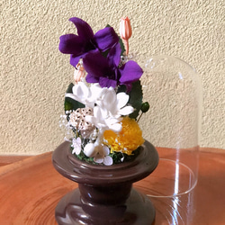 【再販】仏花 お供え花 プリザーブドフラワーガラスドームケース 2枚目の画像