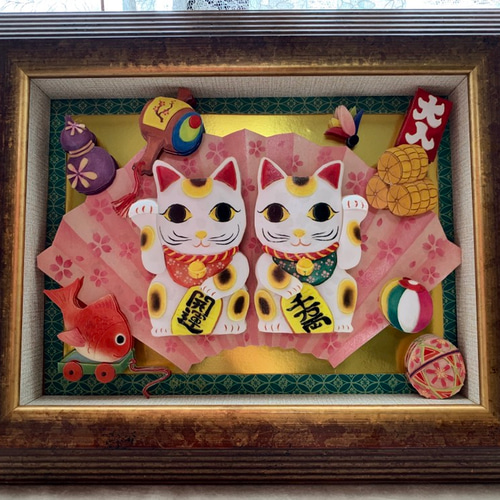 シャドーアートボックス招き猫