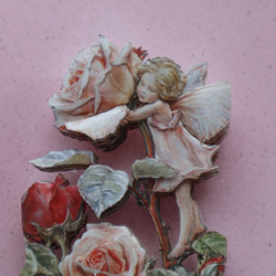 幸せを招く薔薇のフェアリーのミニ額シャドーボックス（送料無料） 3枚目の画像