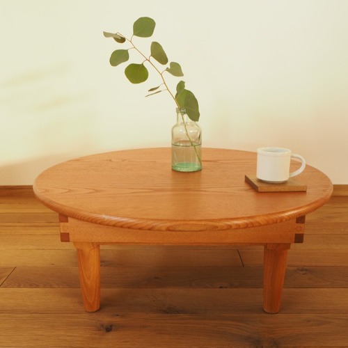 柿渋塗装のちゃぶ台《送料無料》 ローテーブル・リビングテーブル  