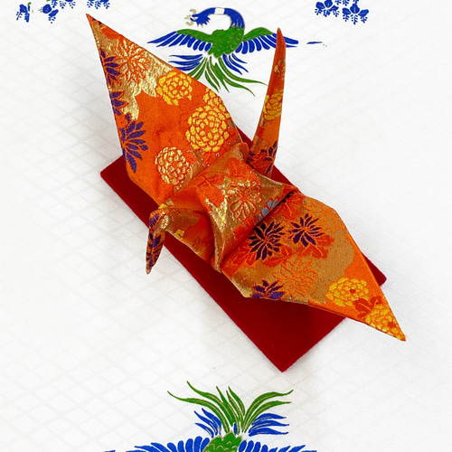 蒼衣　折り鶴15×15cm Origami Crane Arrangement 15 