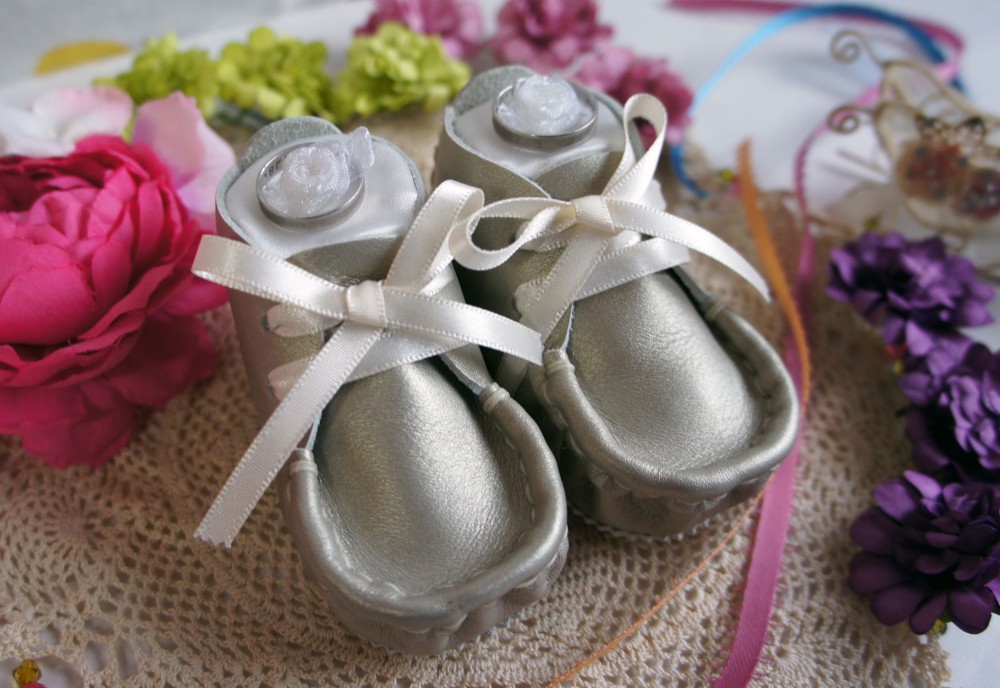 ベビーシューズのリングピローキット　パール