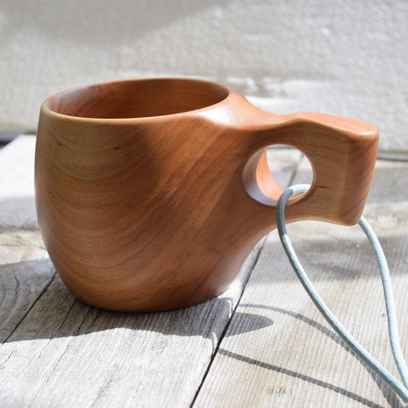 しもかぷククサ大きめ 木のマグカップ 名入れオプションあり（受注後