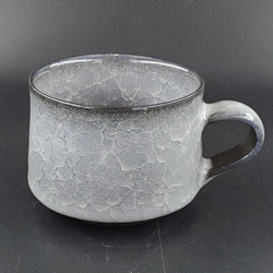 コーヒー・ティーカップMサイズ　海月氷裂釉　＜オプションでソーサー付にも＞ 2枚目の画像