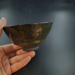 茶碗(大)　柚葉氷裂釉 5枚目の画像