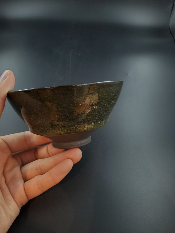 茶碗(大)　柚葉氷裂釉 5枚目の画像