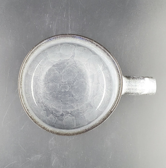 コーヒー・ティーカップLサイズ　海月氷裂釉　＜オプションでソーサー付にも＞ 3枚目の画像