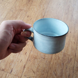 コーヒー・ティーカップ　雪白釉　　【受注製作】 2枚目の画像