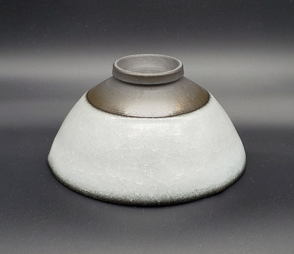 茶碗(大)　白氷裂釉 8枚目の画像