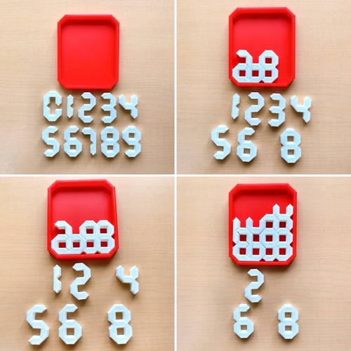 □数字パズル□カラー箱付 3Dプリンター パズル 知育 保育園