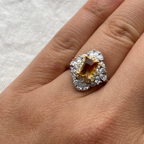⭐︎【天然】シトリン リング 98g Amazon.co.jp: [Gem Stone King] 3.04カラット 天然 シトリン