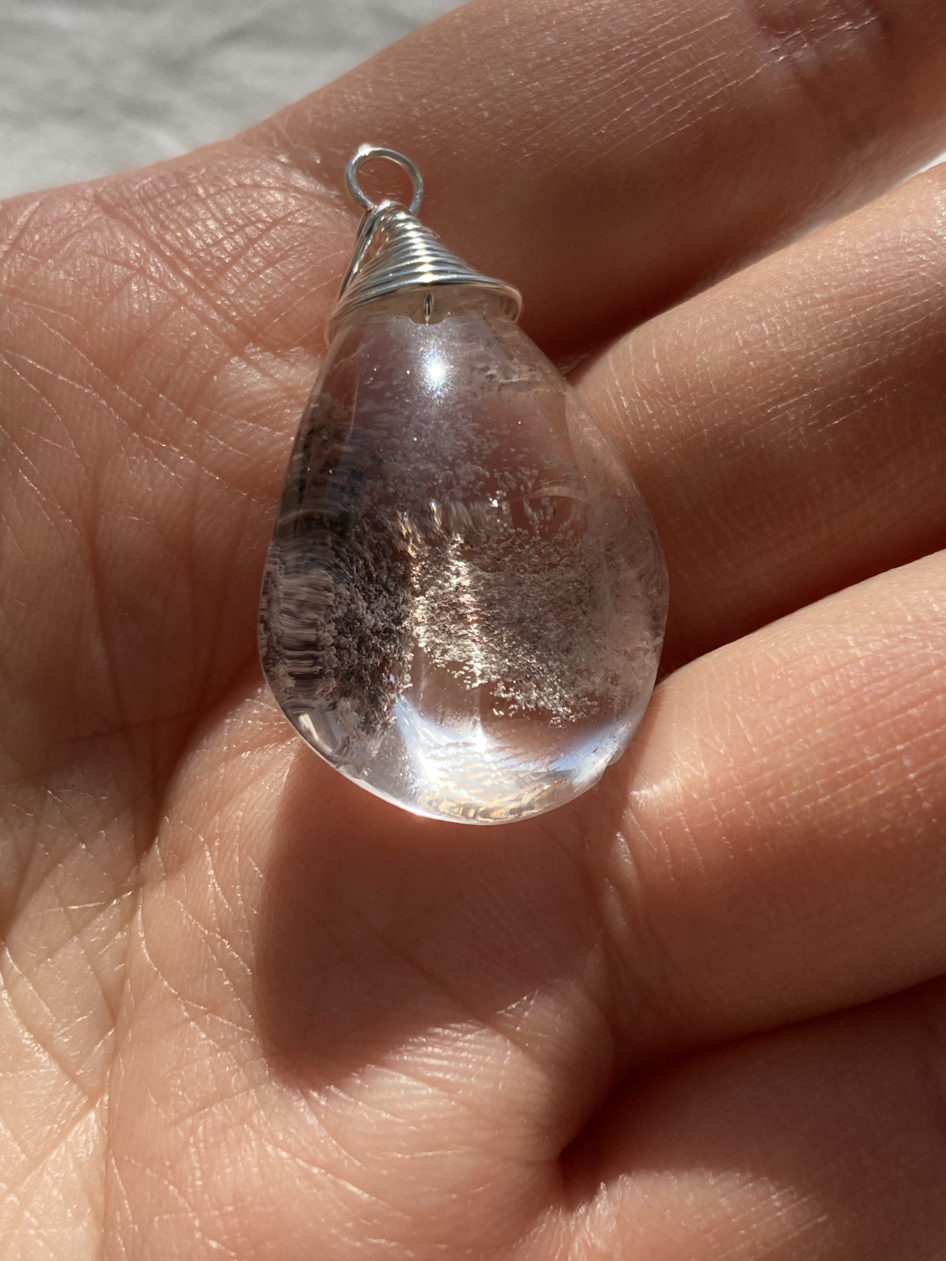 アモルファス水晶ペンダントヘッド アモルファス水晶ペンダントヘッド