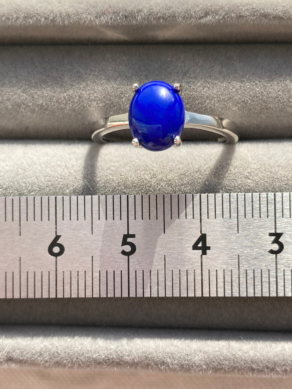 鑑別付 SV925 天然石 ラピスラズリ シルバーリング 美品 鑑別付 SV925 天然石 ラピスラズリ シルバーリング 美品