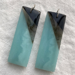 【ꫛꫀꪝ】#797　K16GP　グリーンバンデットアゲート　リーフ ꫛꫀꪝ】#797 K16GP グリーンバンデットアゲート リーフ