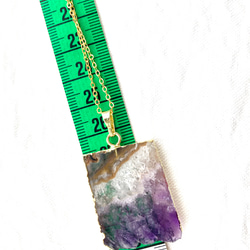 パープルヘキサゴン グラデーション  大粒 アメジスト  スライス ドゥルジー  ネックレスにも　六角形 紫水晶 B 6枚目の画像