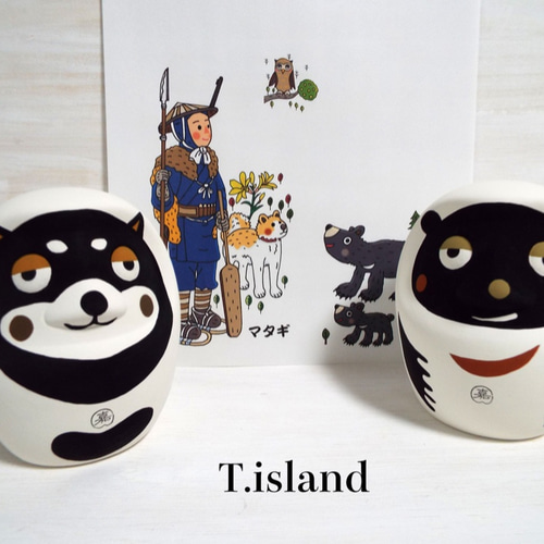 福袋2026」＊しあわせの仲良し熊だるまと犬だるま（マタギ文化セット