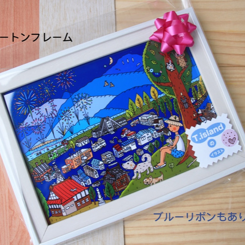 花火のアート作品 フレーム付き