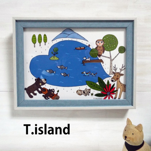 しあわせのハート＊泉の風景・『動物雑貨・お部屋の恋人アート 