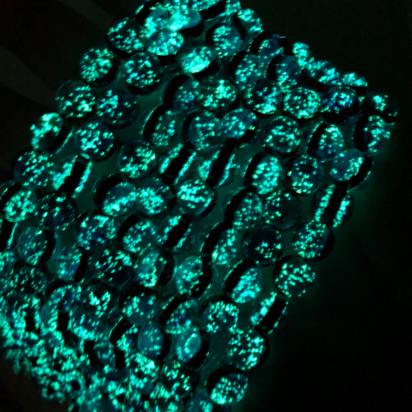 ミヤコマリン 蓄光 ホタルガラス 青芯 12mm 10個セット 蓄光 ホタルガラス 沖縄とんぼガラス とんぼ玉 4枚目の画像