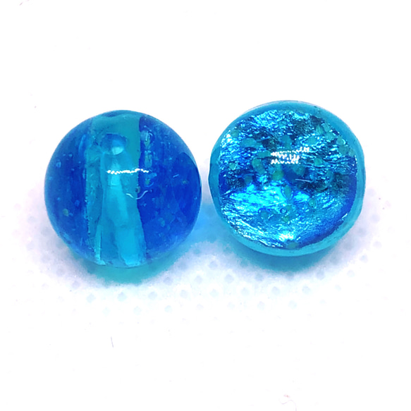 青芯 蓄光 ホタルガラス 10mm 10個セット 沖縄とんぼガラス とんぼ玉 夜光タイプ 2枚目の画像