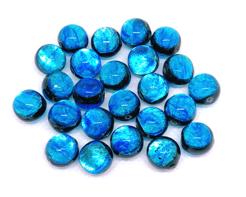 光る ホタルガラス 8mm10個セット 黒芯 沖縄 とんぼガラス