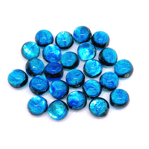 光る ホタルガラス 8mm10個セット 黒芯 沖縄 とんぼガラス