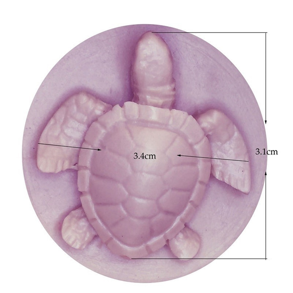 小がめ(ウミガメ）のシリコンモールド＃46 3枚目の画像