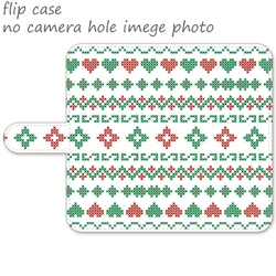 iPhoneシリーズ 手帳型スマホケース【北欧・欧風クロスステッチ柄】(jaaaa02-daaa66-dbbk1-d) 3枚目の画像