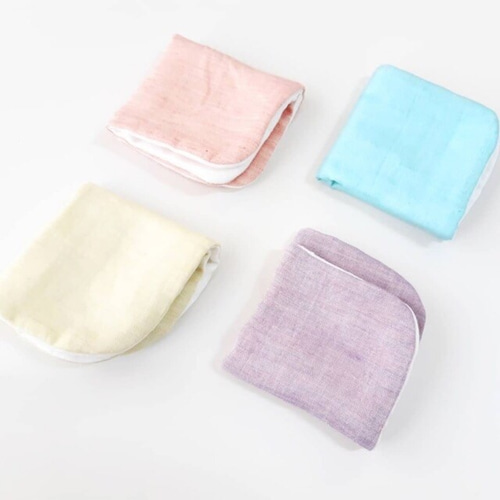 ふわふわ オーガニックコットン ガーゼハンカチ 4枚セット 雑貨