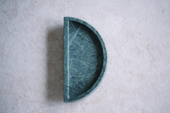 大理石プレート  半圓型淺盤 - 文具盤/香氛蠟燭、小物收納 ストレージ 第4張的照片