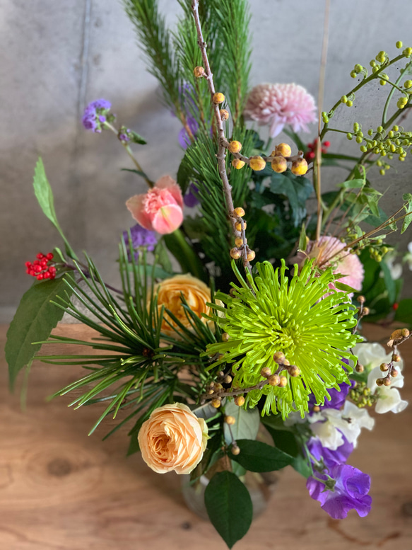 お正月のおうちのお花　Lセット(生花) 6枚目の画像