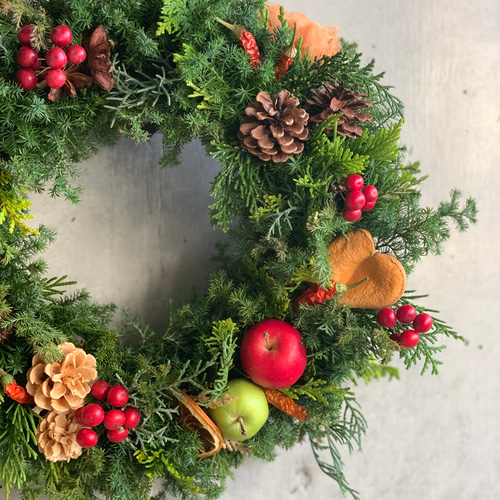 再販】フレッシュクリスマスリース＜カラフルキュート＞ リース  