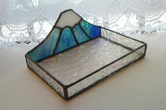 富士山トレイ＊日本一の山＊ステンドグラス 6枚目の画像