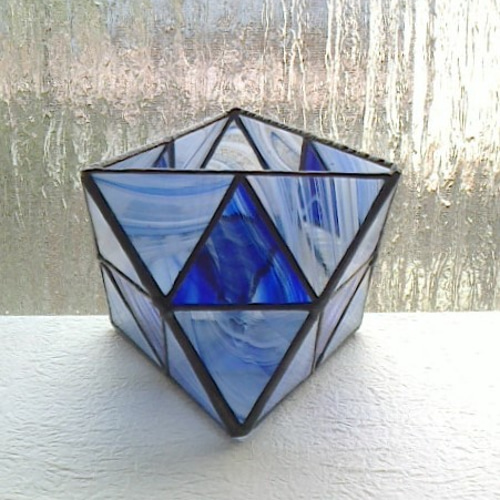 送料無料】ステンドグラスの小物入れ・花瓶＊三角タイプ＊ 一輪挿し