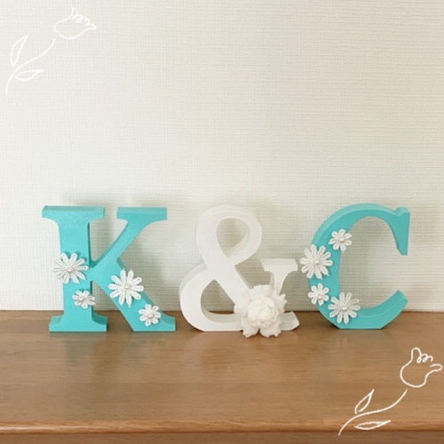 かずみ様確認用♡イニシャルオブジェ 4点セット♡イニシャル