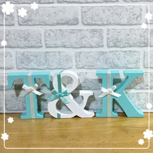 リボンタイプ♡ウェディングバージョン・イニシャルオブジェ