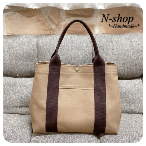 帆布*トートバッグ(M)❥ハンドメイド❥ トートバッグ N-shop* 通販 