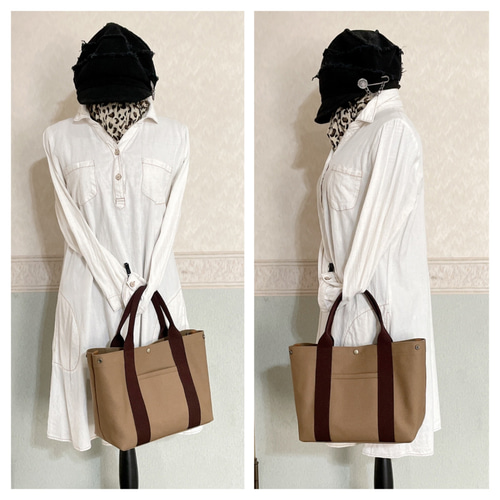 帆布*トートバッグ(M)❥ハンドメイド❥ トートバッグ N-shop