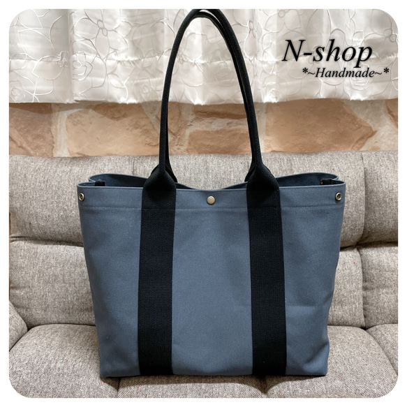 帆布*トートバッグ(L)❥ハンドメイド❥ トートバッグ N-shop* 通販 